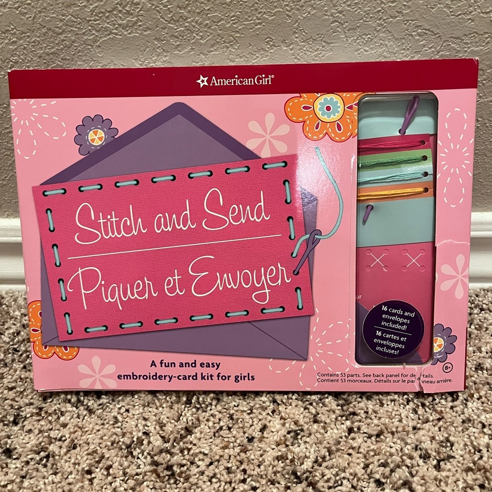American Girl Stitch and Send: A Fun and Easy Embroidery-Card Kit for Girls